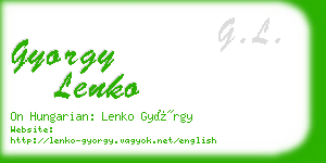 gyorgy lenko business card
